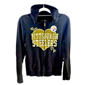Pittsburgh Steelers Youth Team Apparel NFL zip up hoodie 16/18 black